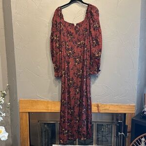Free People Midi Dress with leg slit